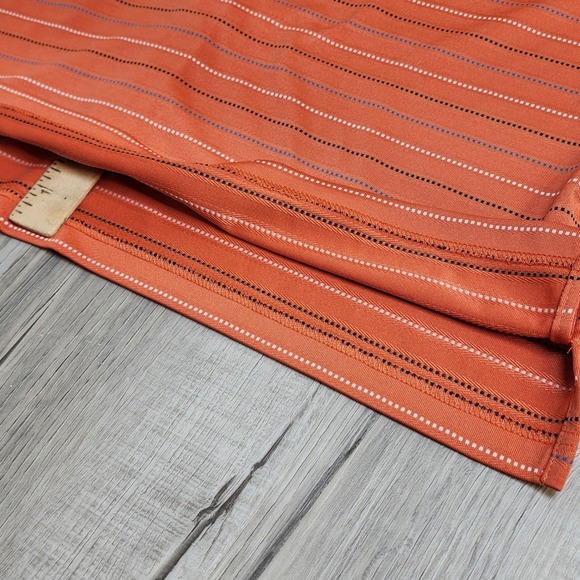 Grand Slam Polo Men's Medium 40 Chest Orange Horizontal Colored Pin Strip Button - Picture 7 of 9